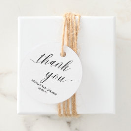Favor Tags Bedankt Modern Minimalistisch Eenvoudig Bedankjes Labels