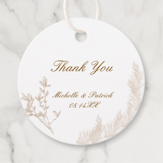 Favor Tags Cirkel Bedankjes Labels (Voorkant)