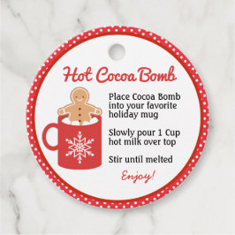 Favor Tags, hete cacaobammeren Bedankjes Labels
