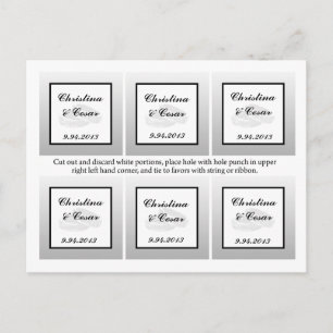 Favor Tags Zijn/haar Diamond Wedding Band Rings Ri Briefkaart