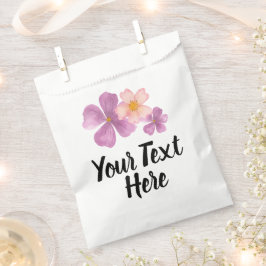 Favor-tassen met bloemen, Schrijf uw eigen tekst Bedankzakje