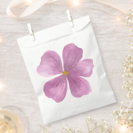 Favor tassen met waterverf bloemen bedankzakje