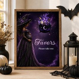 Favor teken Baby is aan het brouwen Heksen Baby Sh Poster