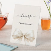 Favor teken beige crème boog reclamebord met voetstuk (Insitu)