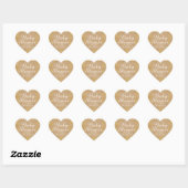 Favor voor babyfeest met gouden harten hart sticker (Vel)