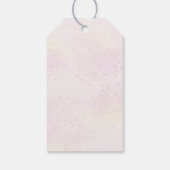 Favor voor olifant meisje babyshower cadeaulabel (Achterkant)