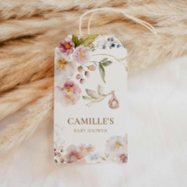 Favor voor Wildflower Girl Baby Shower Cadeaulabel