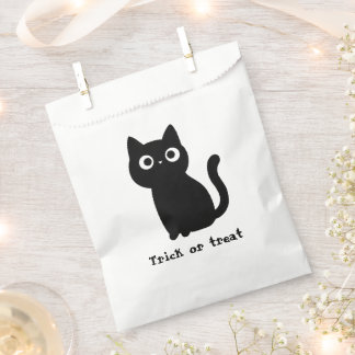 Favor Zak - Trick or Treat met Cute Zwarte Kat Bedankzakje