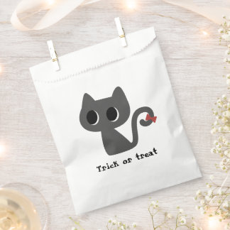 Favor Zak - Trick or Treat met Cute Zwarte Kat Bedankzakje