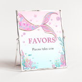Favorbord voor zeemeermin babyshower poster