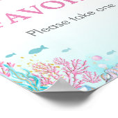 Favorbord voor zeemeermin babyshower poster (Hoek)