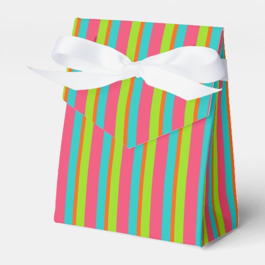 Favorbox met heldere strepen bedankdoosjes (Voorkant Zijde)