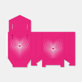 Favordoosje met roze harten bedankdoosjes (Uitgevouwen)