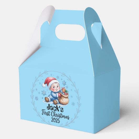Favoriet Box-Baby's Eerste Kerstgunstboxen Bedankdoosjes (Voorkant)