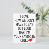 favoriet briefkaart (Staand voorkant)