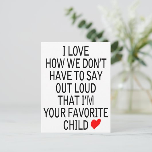 favoriet briefkaart (Staand voorkant)