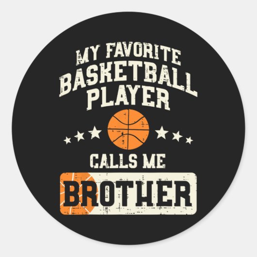 Favoriet Bysketbyll Speler Broer Familie Byller B Ronde Sticker (Voorkant)