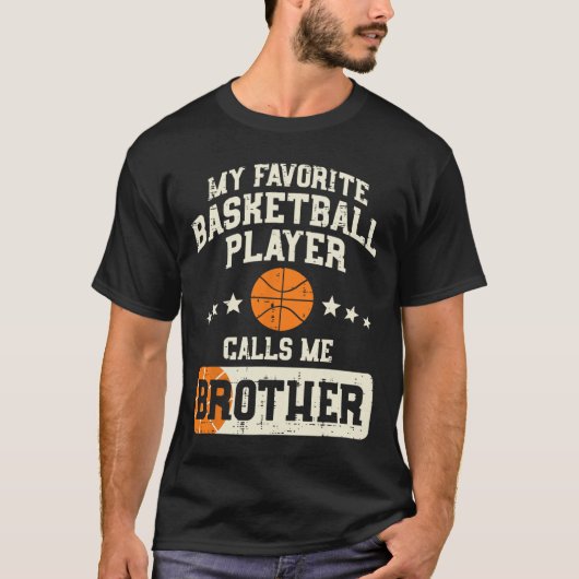 Favoriet Bysketbyll Speler Broer Familie Byller B T-shirt (Voorkant)