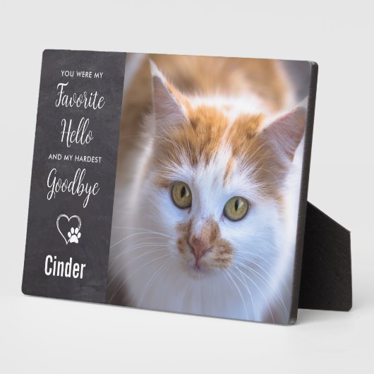 Favoriet Hallo Moeilijkste Vaarwel Op Maat Gemaakt Fotoplaat (Zijkant)