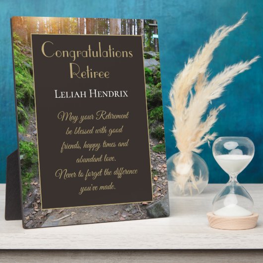 Favoriet! Het cadeautje van Retiree Plaque Fotoplaat (Zijkant)