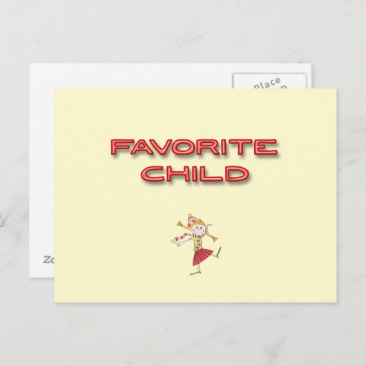 Favoriet kind briefkaart (Voorkant / Achterkant)