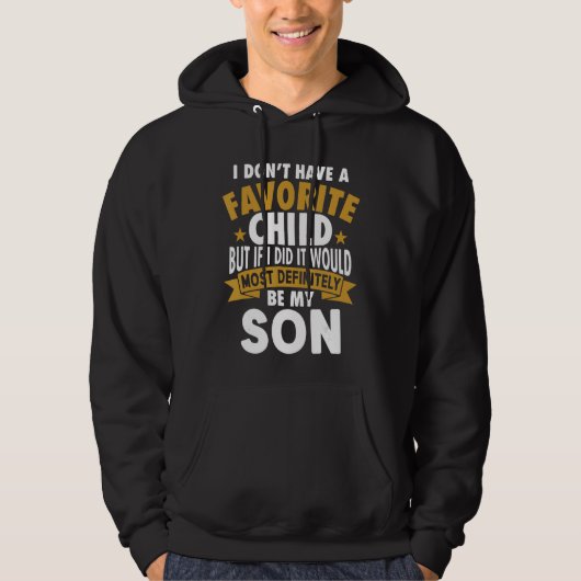 Favoriet kind Mijn zoon zeker het meest Hoodie (Voorkant)