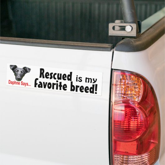 Favoriet ras bumpersticker (Op Truck)
