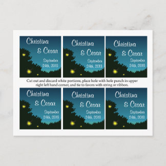 Favoriet Tags Fireflies en Mason Jars Sunset Night Briefkaart