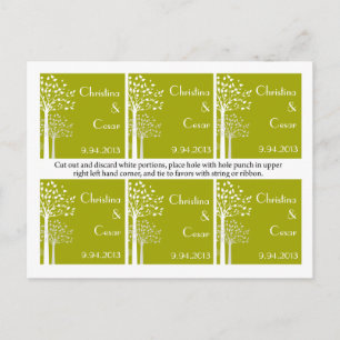 Favoriet Tags Moderne Groene/Witte Bomen Witte lim Briefkaart