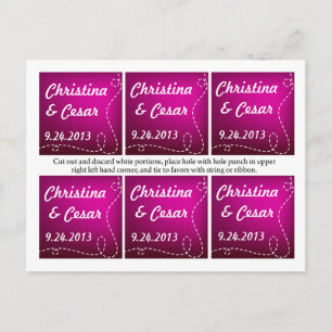 Favoriet Tags Papier Plane Paarse Loop Purples Briefkaart