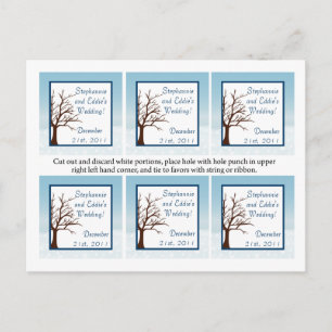 Favoriet Tags Twinkling Sneeuw / Bare Tree Briefkaart