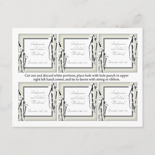 Favoriet Tags Winter Blossom Briefkaart (Voorkant)