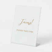 Favoriet teken bruiloft gouden script reclamebord met voetstuk (Voorkant)