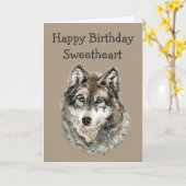 Favoriet van mijn favoriete Wilde Ding Wolf Kaart (Gele Bloem)