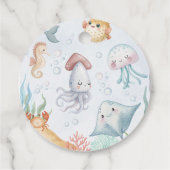 Favoriet Zeedieren Tags Bedankjes Labels (Achterkant)