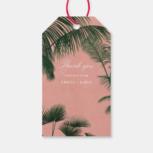 Favorietabels voor Palm Springs Cadeaulabel (Achterkant)