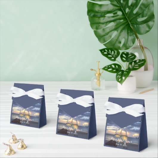 Favorietdozen voor Zonsondergang op het Strand Bru Bedankdoosjes (Meervoudige)
