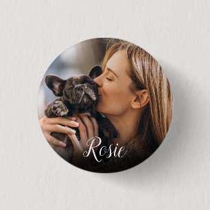 Favoriete aangepaste foto met gepersonaliseerde na ronde button 3,2 cm
