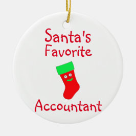 Favoriete accountant van de kerstman keramisch ornament