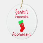 Favoriete accountant van de kerstman keramisch ornament (Links)