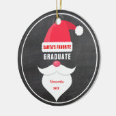 Favoriete Afstuderen foto van de grappige kerstman Keramisch Ornament (Links)