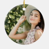 Favoriete Afstuderen foto van de grappige kerstman Keramisch Ornament (Achterkant)