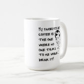 Favoriete beker Coffee Vrouw Funny Mug Koffiemok (Voorkant rechts)