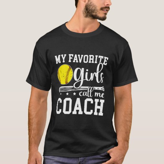 Favoriete Bel Me Softbalcoach Softbalcoaching T-shirt (Voorkant)