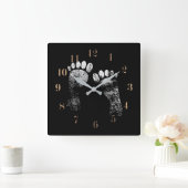 Favoriete benen vierkante klok (Huis)