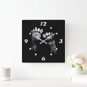 Favoriete benen vierkante klok (Huis)