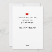 Favoriete beste vriend Valentijn Feestdagenkaart (Achterkant)