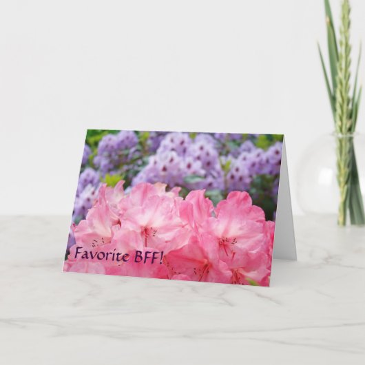 Favoriete BFF! Kaarten Roze Paarse Rododendrons (Voorkant)