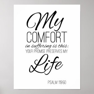 Favoriete bijbel Verse Psalm 119:50 Poster