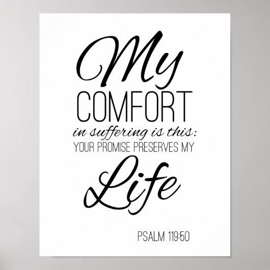 Favoriete bijbel Verse Psalm 119:50 Poster (Voorkant)
